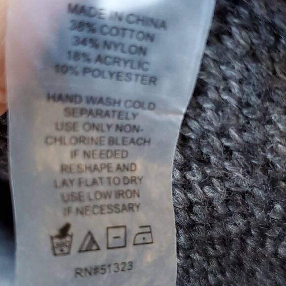 VINCE CAMUTO ZEBRA CARDIGAN LONG LINE SWEATER BLACK GRAY MEDIUM - Picture 5 of 6